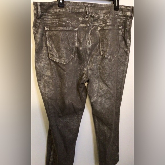 Chico's Metallic Skinny Jeans Size 16 - Picture 6 of 8